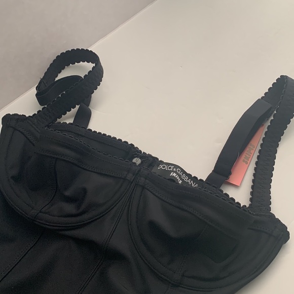 NWT Skims X Dolce Gabbana Bodysuit Black - Picture 6 of 8